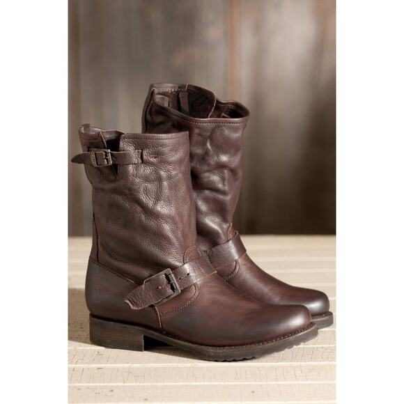 FRYE Veronica Short Slouchy Leather Boots Sz 6 - Picture 1 of 8